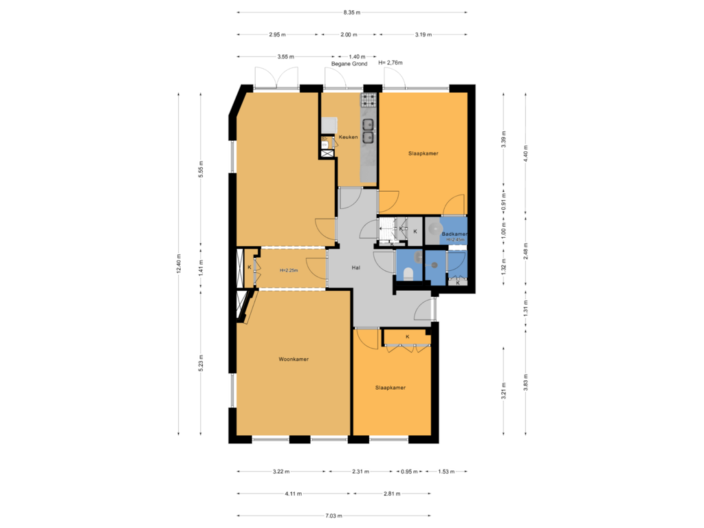 Bekijk plattegrond van Begane Grond van Willem de Zwijgerlaan 13