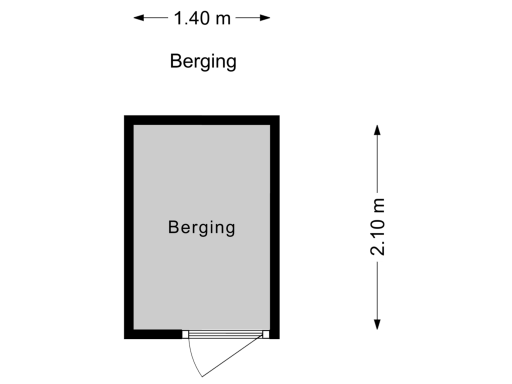 Bekijk plattegrond van Berging van Willem de Zwijgerlaan 13