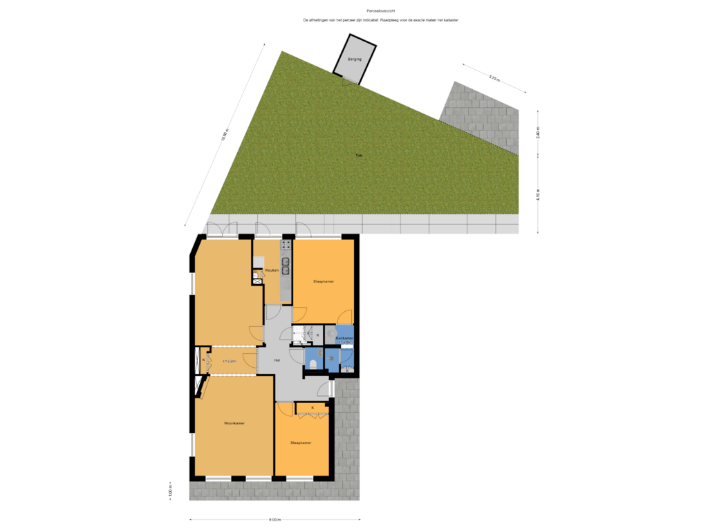 Bekijk plattegrond van Perceeloverzicht van Willem de Zwijgerlaan 13