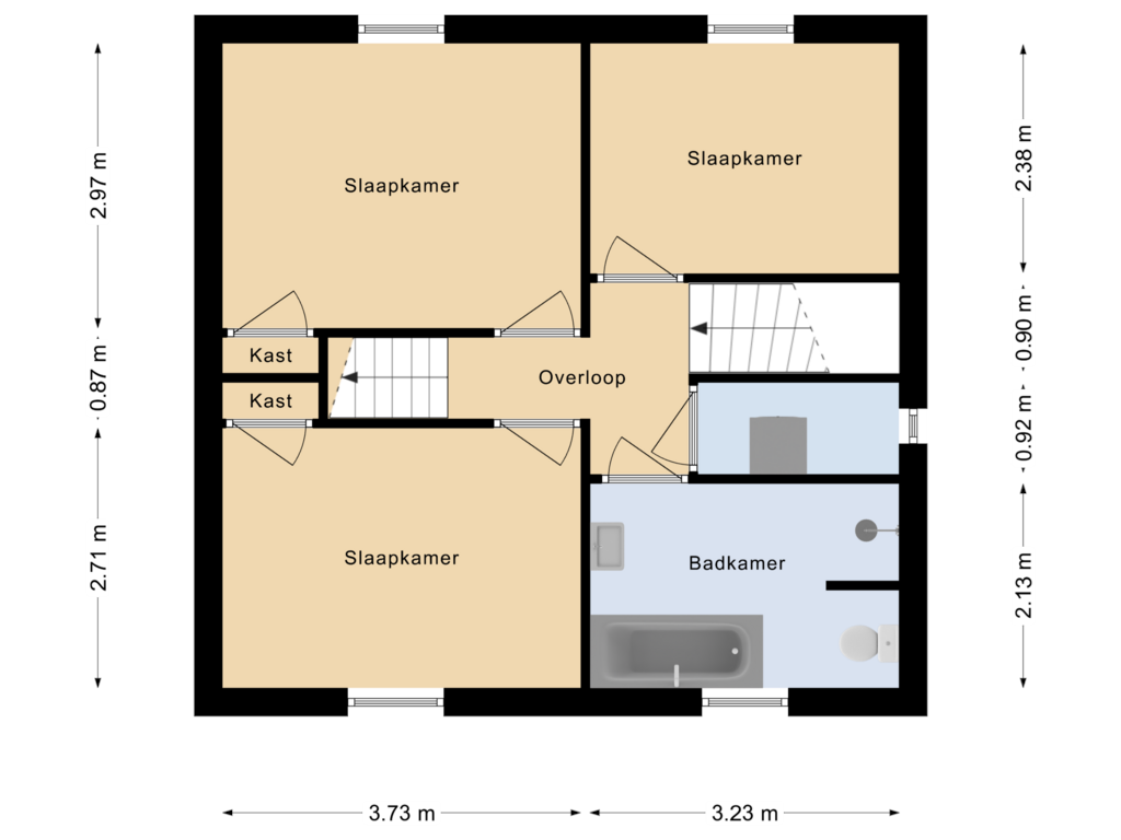 Bekijk plattegrond van 1e Verdieping van Lambertusstraat 16