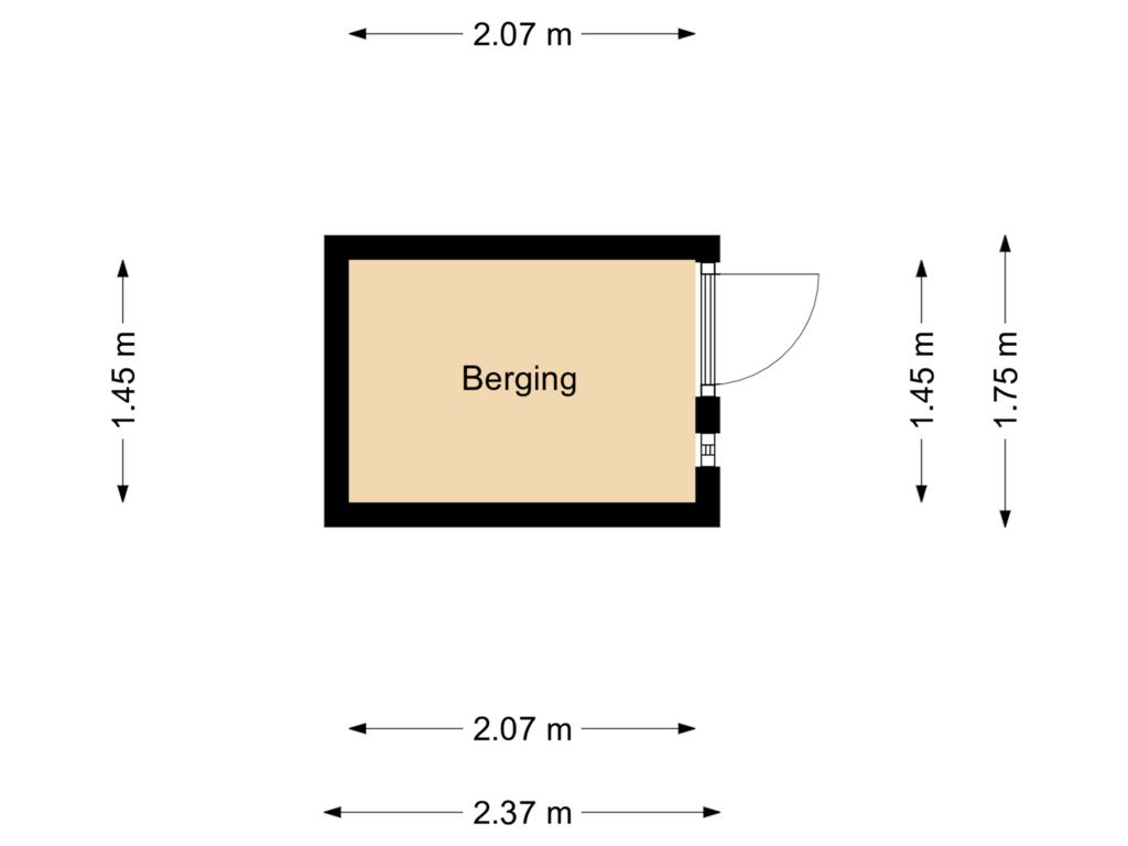 View floorplan of Berging of Rekerdijk 29