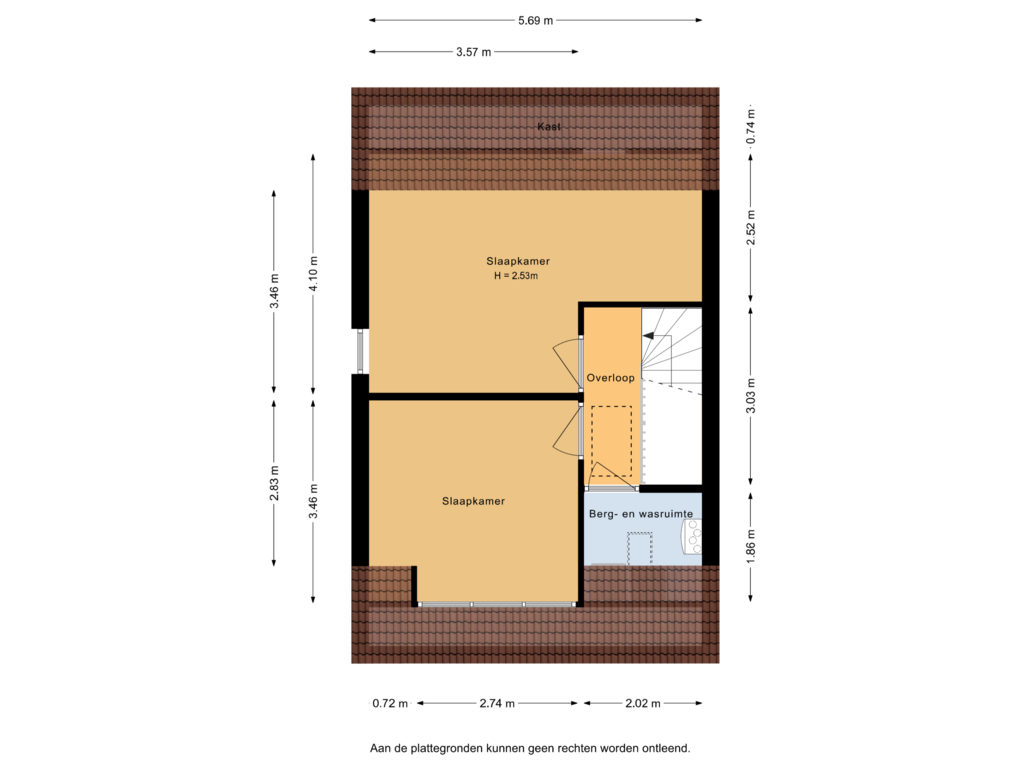 Bekijk plattegrond van 2e verdieping van Hof van Plettenburg 48