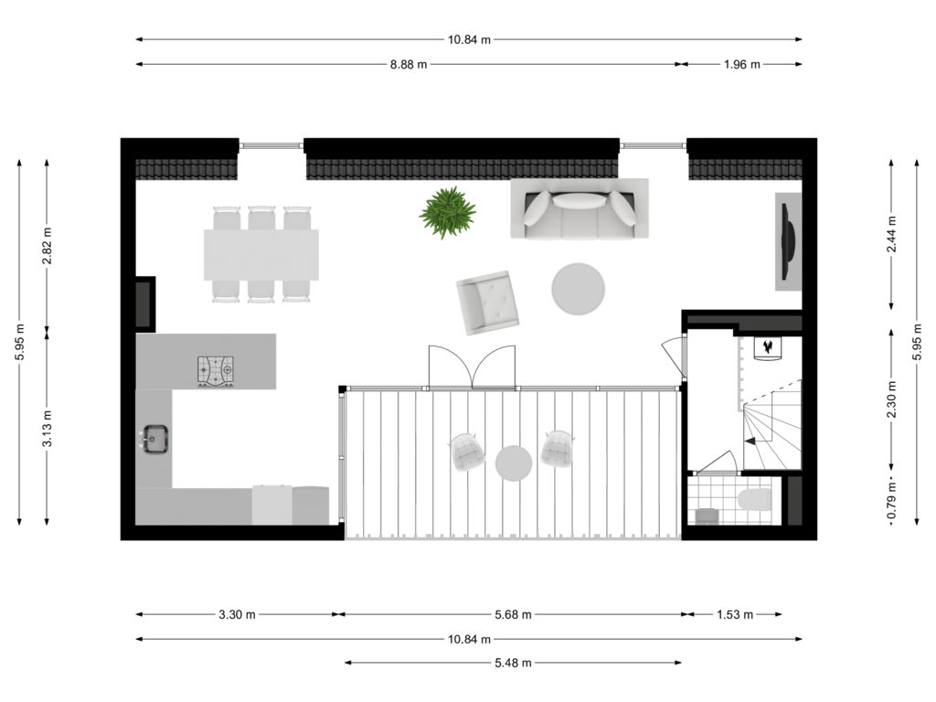 Bekijk plattegrond van 4e_verd van Albert Cuypstraat 238-C