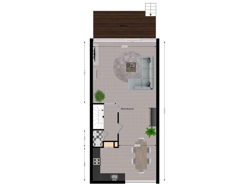 Bekijk plattegrond van 1e Verdieping van Apollostraat 18