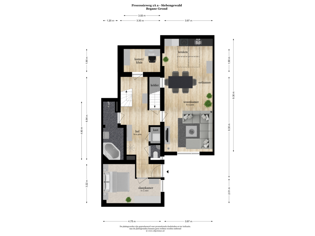 View floorplan of Begane Grond of Processieweg 1-AA