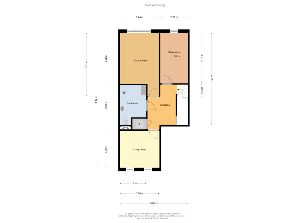 Bekijk plattegrond van Eerste verdieping van Edmond Halleylaan 60-A