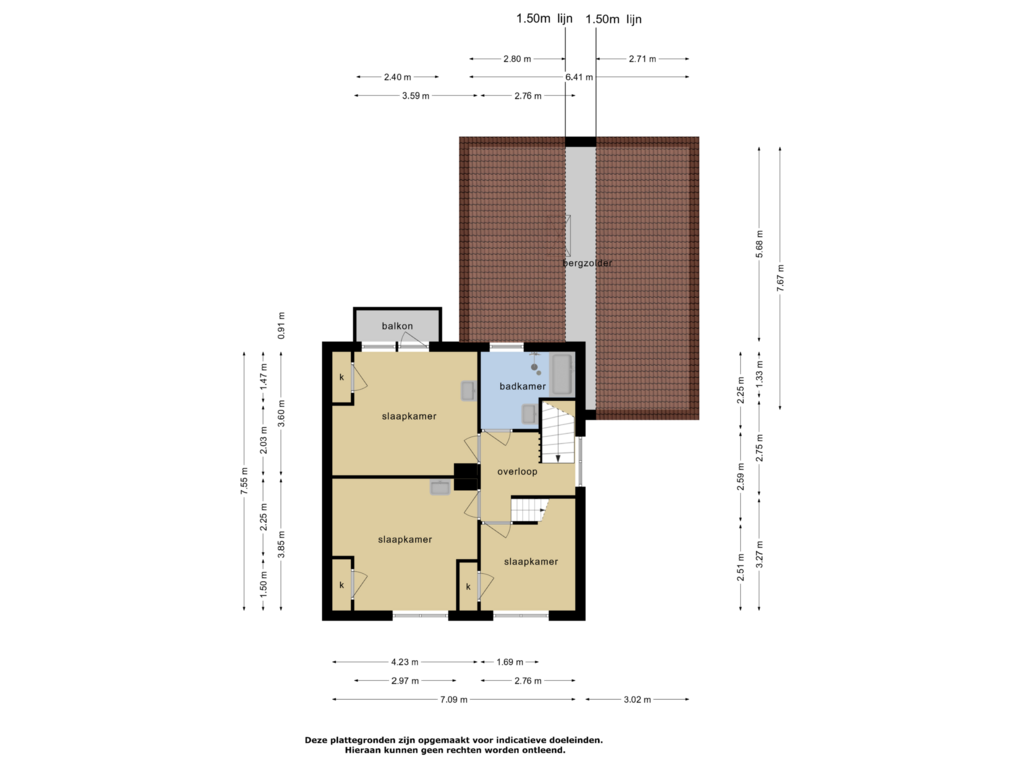 Bekijk plattegrond van 1e verdieping van Veluweweg 56