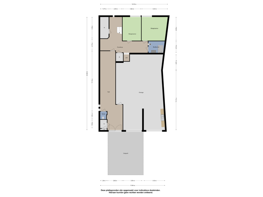 Bekijk plattegrond van Begane Grond van Oostwal 93