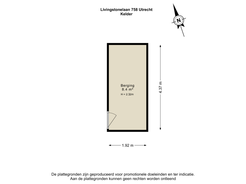 View floorplan of Kelder of Livingstonelaan 758