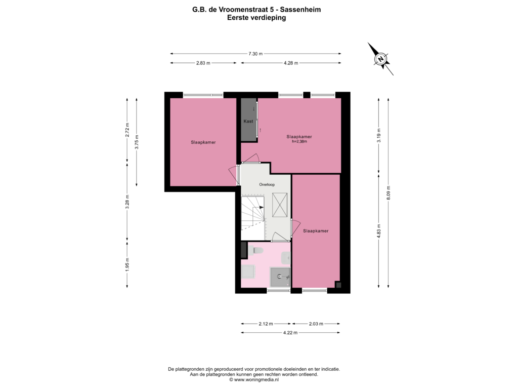 Bekijk plattegrond van 1e_verd van G.B. de Vroomenstraat 5