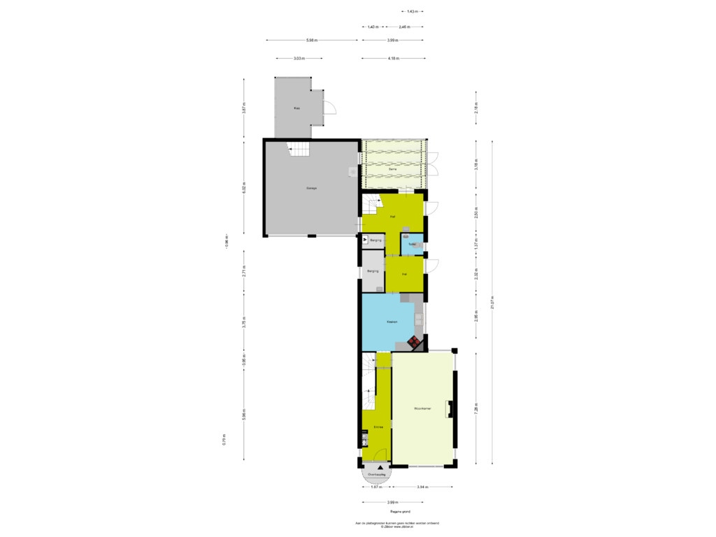 Bekijk plattegrond van Begane grond van Weselseweg 80