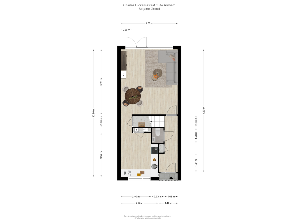 Bekijk plattegrond van Begane Grond van Charles Dickensstraat 53