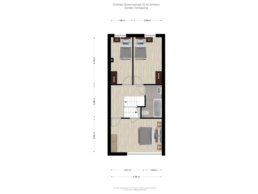 Bekijk plattegrond van Eerste Verdieping van Charles Dickensstraat 53