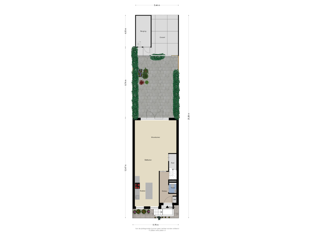 View floorplan of Begane grond Tuin of Galjoenstraat 14