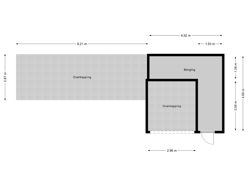 Bekijk plattegrond van Berging van Meidoornlaan 14