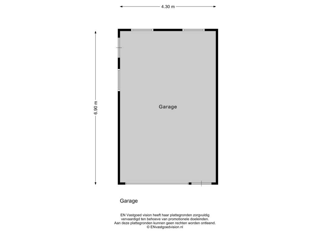 Bekijk plattegrond van Garage Begane grond van Dorpsstraat 495