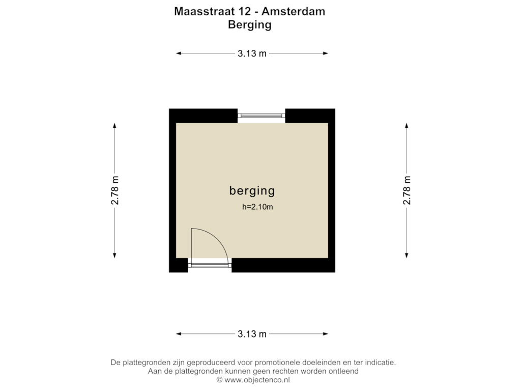 Bekijk plattegrond van BERGING van Maasstraat 12