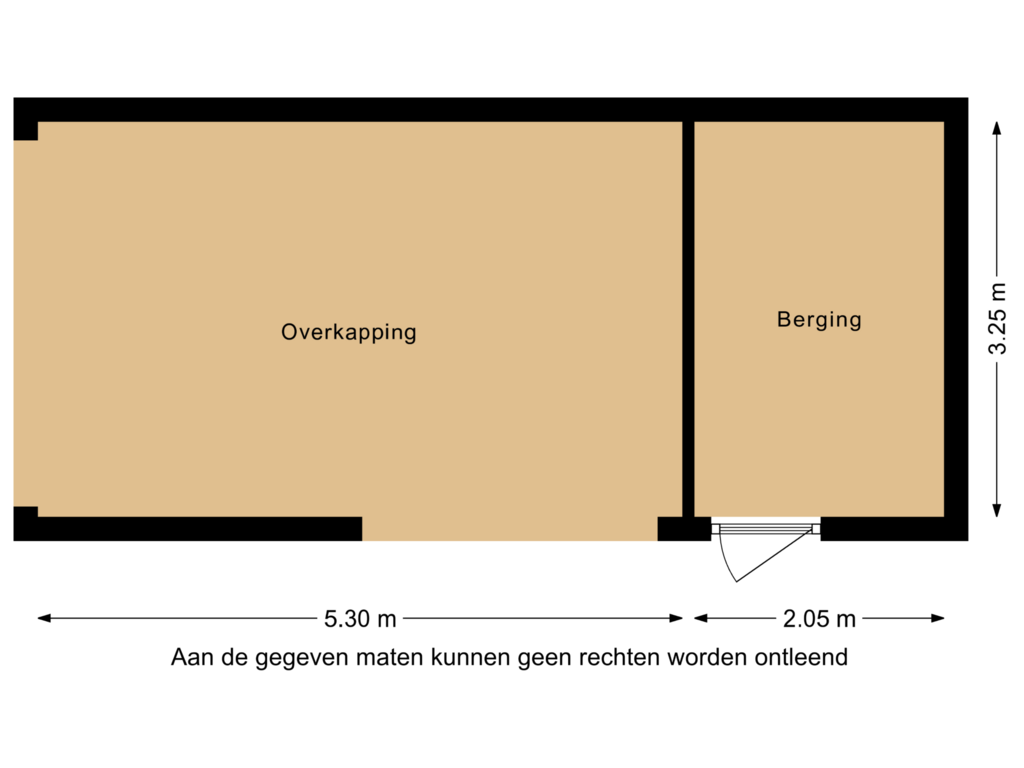 Bekijk plattegrond van Berging + overkapping van Ydinkerf 56