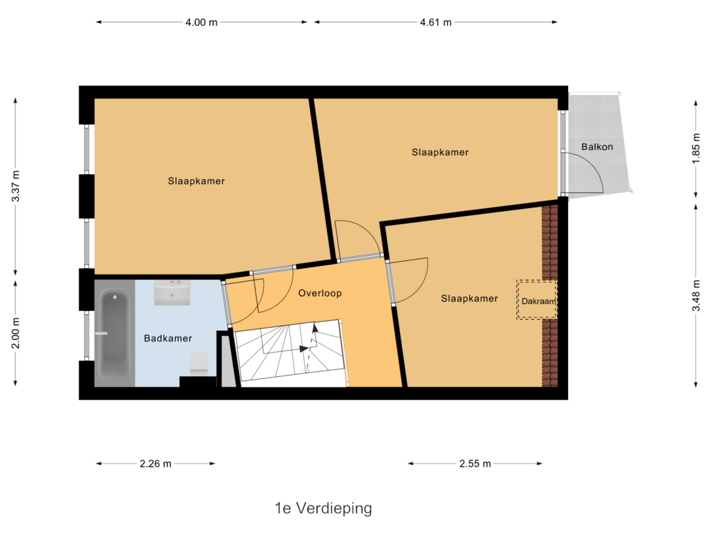 Bekijk plattegrond van 1e Verdieping van Joris Ivenslaan 20