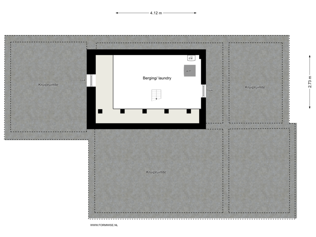 View floorplan of KELDER of Keizersgracht 162-A