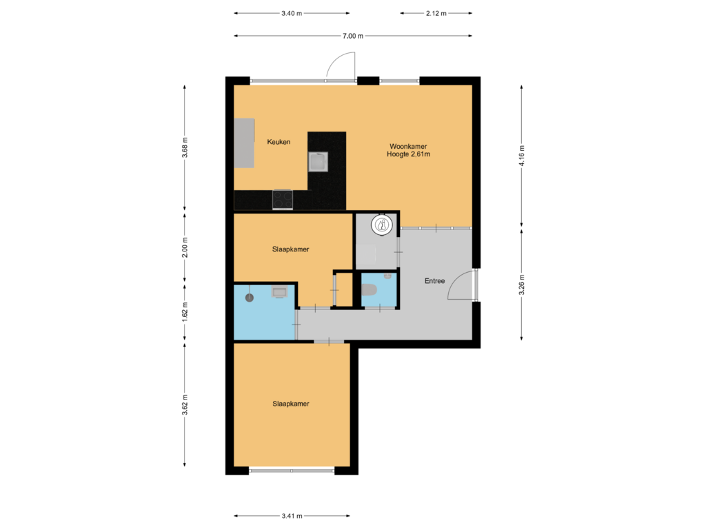 Bekijk plattegrond van Begane grond van Michaëlplein 60