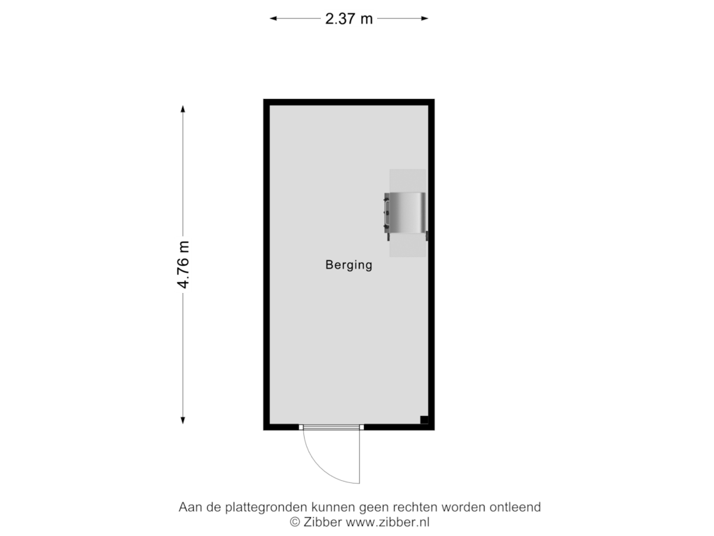 Bekijk plattegrond van Berging van Duinkerkenlaan 77