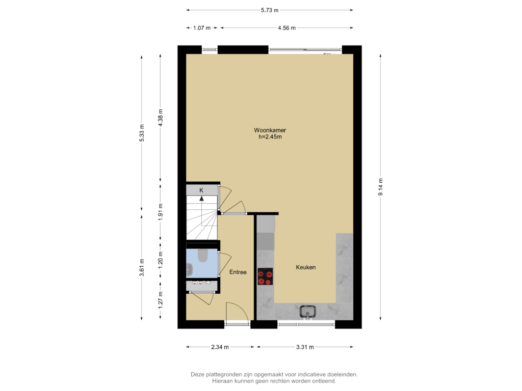 View floorplan of Begane grond of Randmeer 23