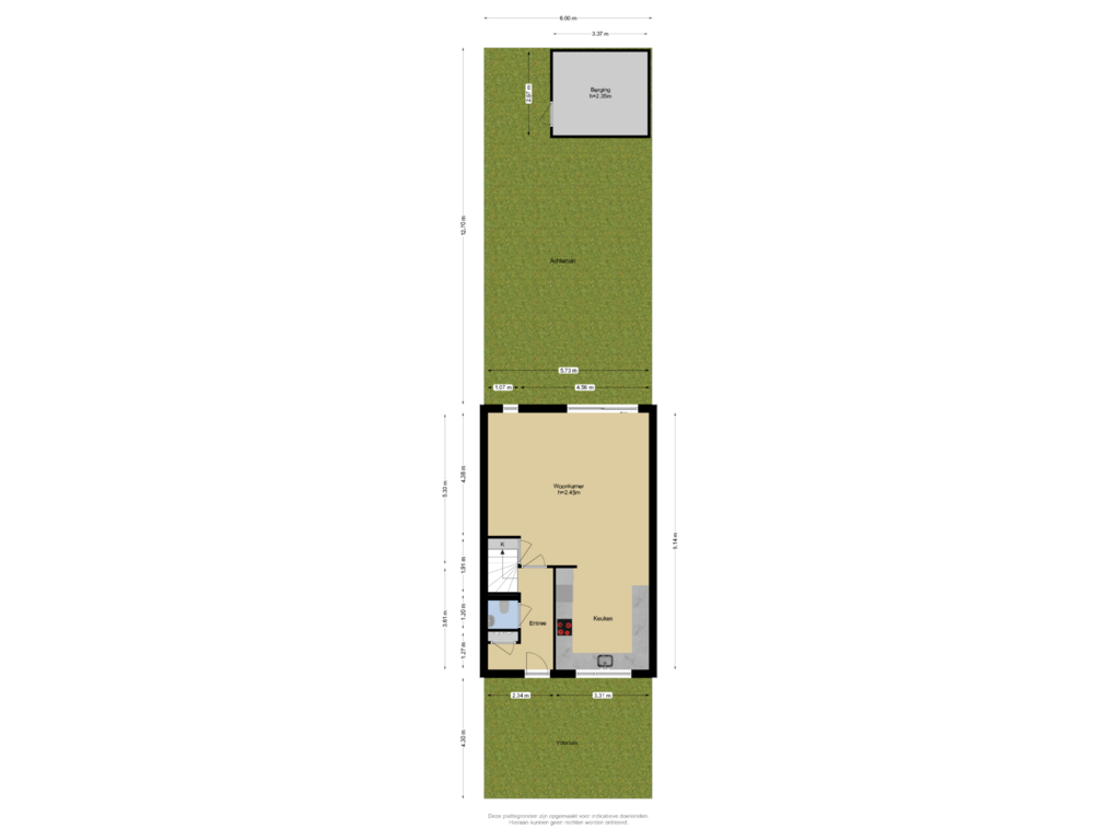 View floorplan of Begane grond + Tuin of Randmeer 23