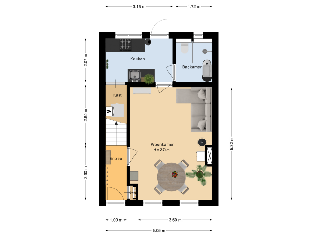 Bekijk plattegrond van Begane grond van Seisweg 112