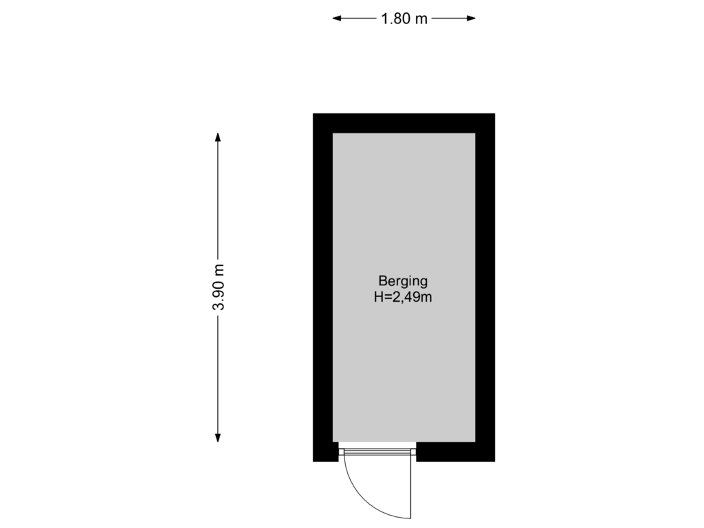 View floorplan of Berging of Prinses Alexialaan 204