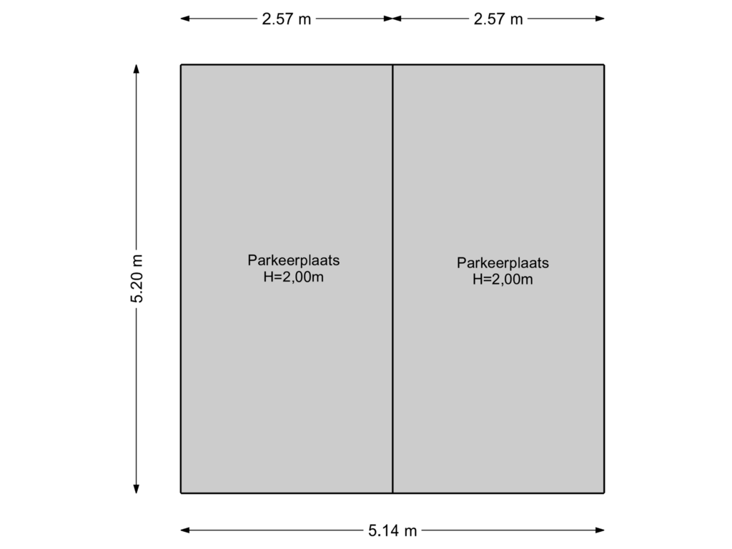 View floorplan of Parkeerplaatsen of Prinses Alexialaan 204