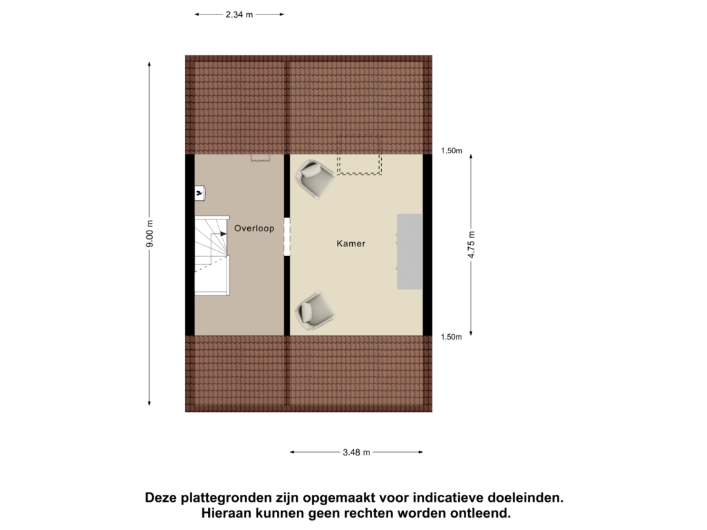 Bekijk plattegrond van Zolder van De Jachthoorn 40