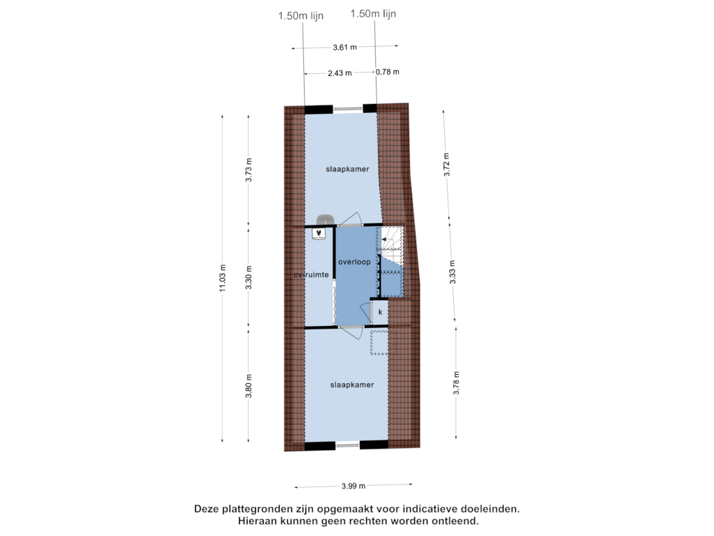 Bekijk plattegrond van 2e verdieping van Barlheze 55