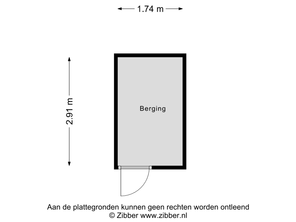 Bekijk plattegrond van Berging van Van der Hoevenplein 24