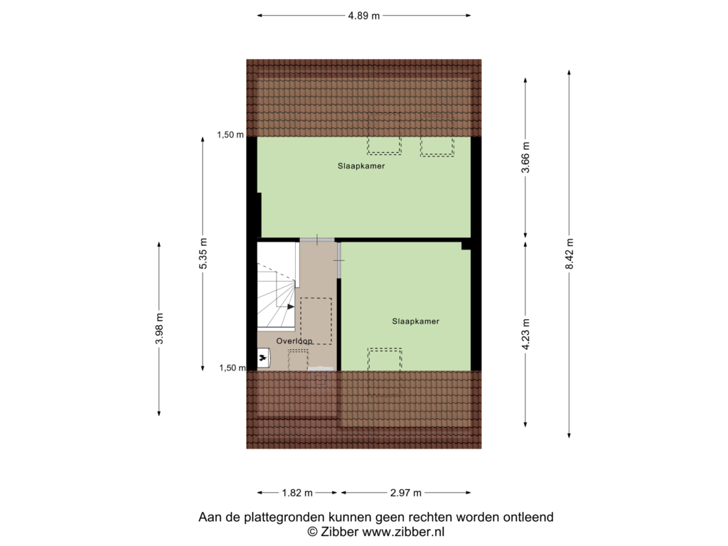 View floorplan of Tweede verdieping of Cumulus 21