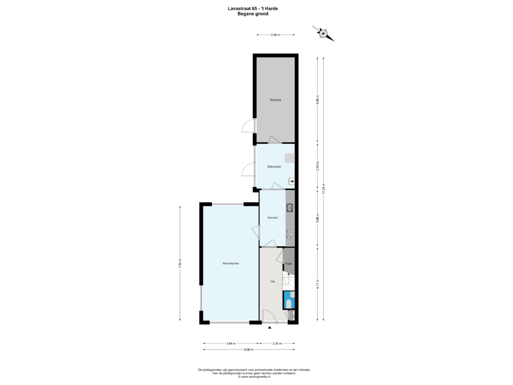 Bekijk plattegrond van Begane grond van Lavastraat 65