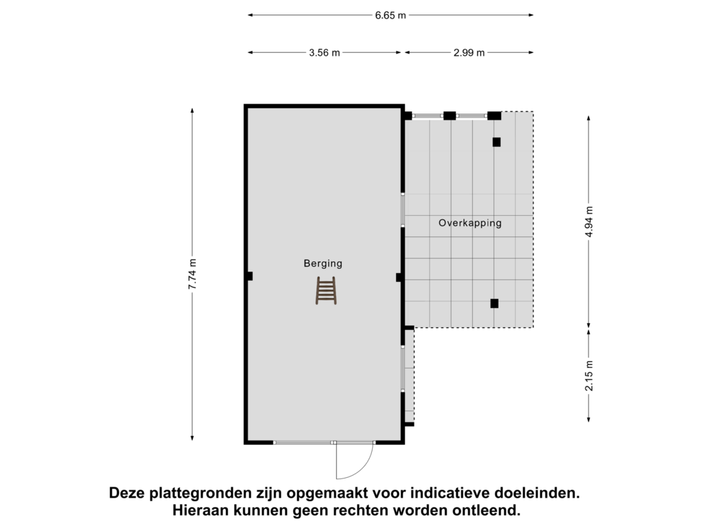 Bekijk plattegrond van Berging van Jacob de Boerweg 3