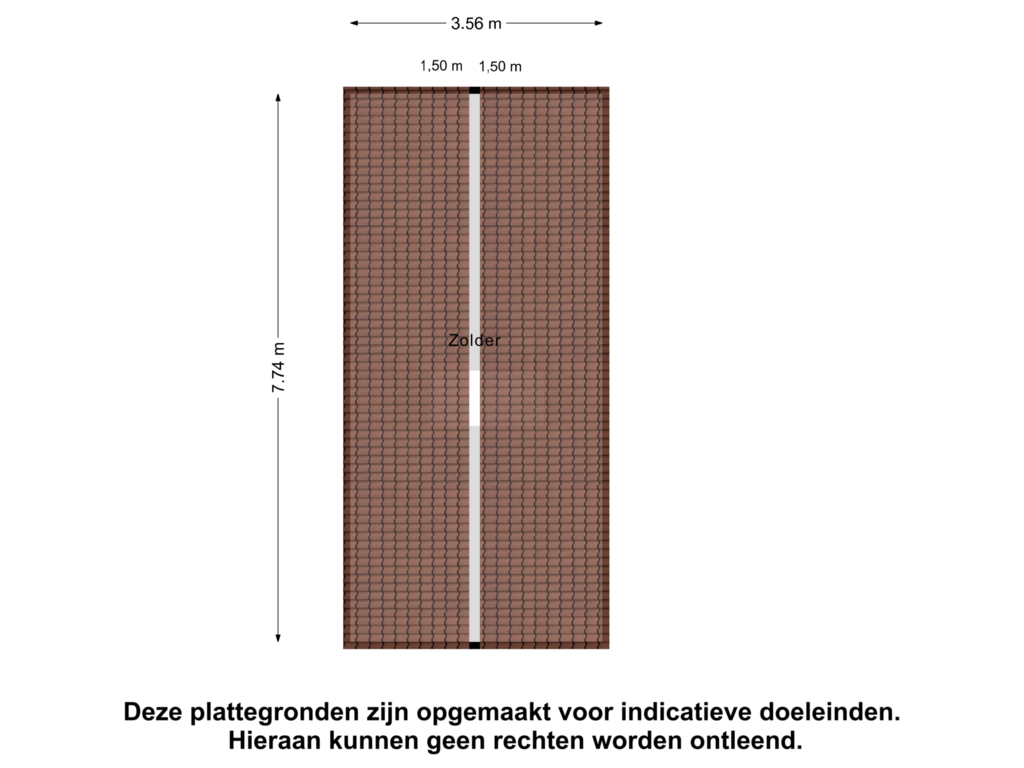 Bekijk plattegrond van Bergzolder van Jacob de Boerweg 3