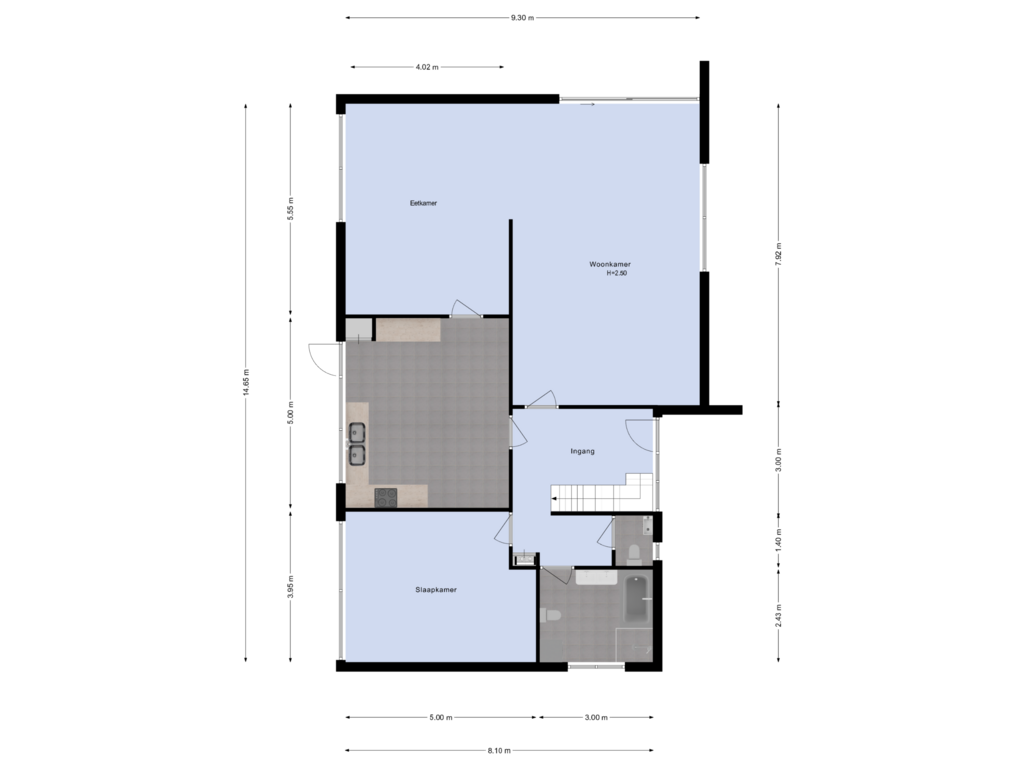 Bekijk plattegrond van Begane grond van Elbalaan 42