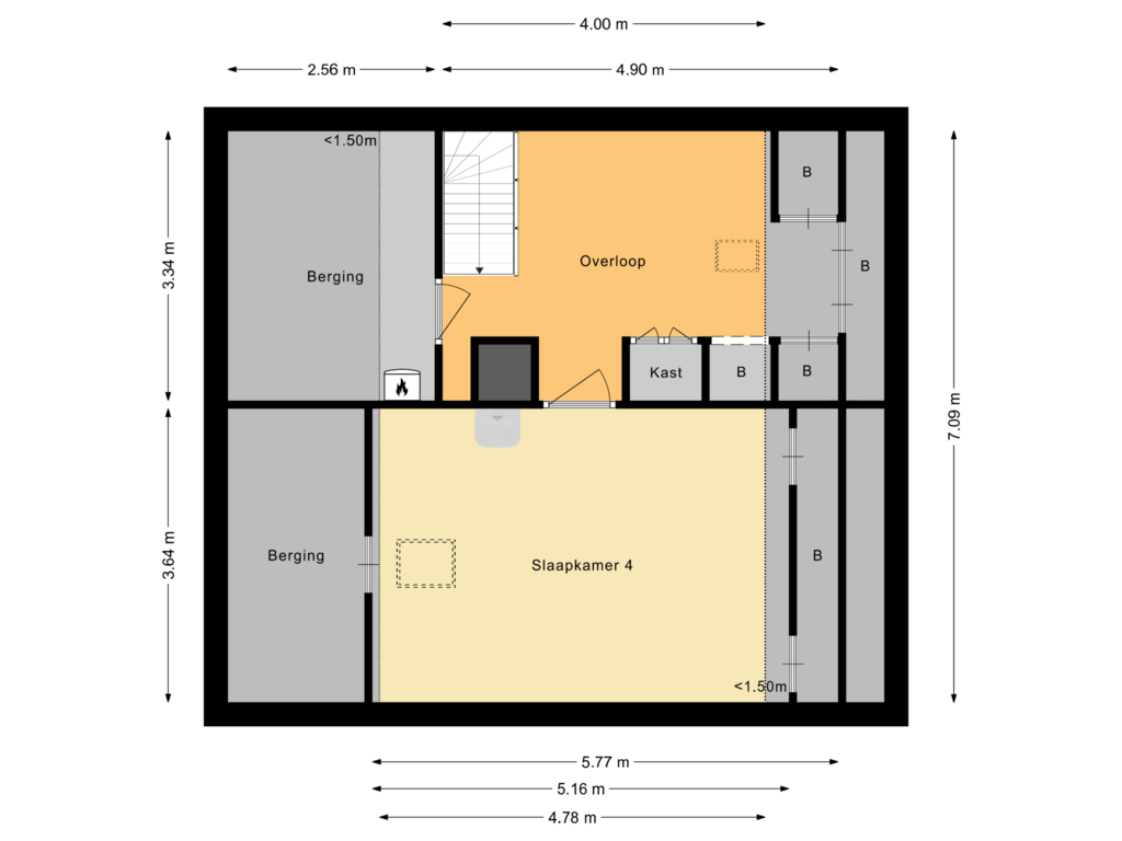 View floorplan of Tweede verdieping of Vennekes 4