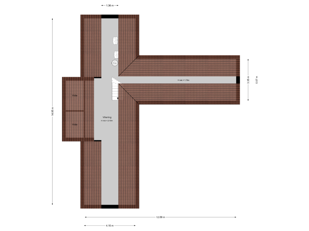 Bekijk plattegrond van 2e verdieping van Duinlaan 2-A