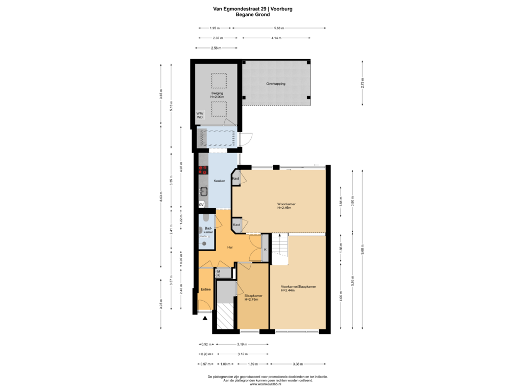 Bekijk plattegrond van Begane Grond van van Egmondestraat 29