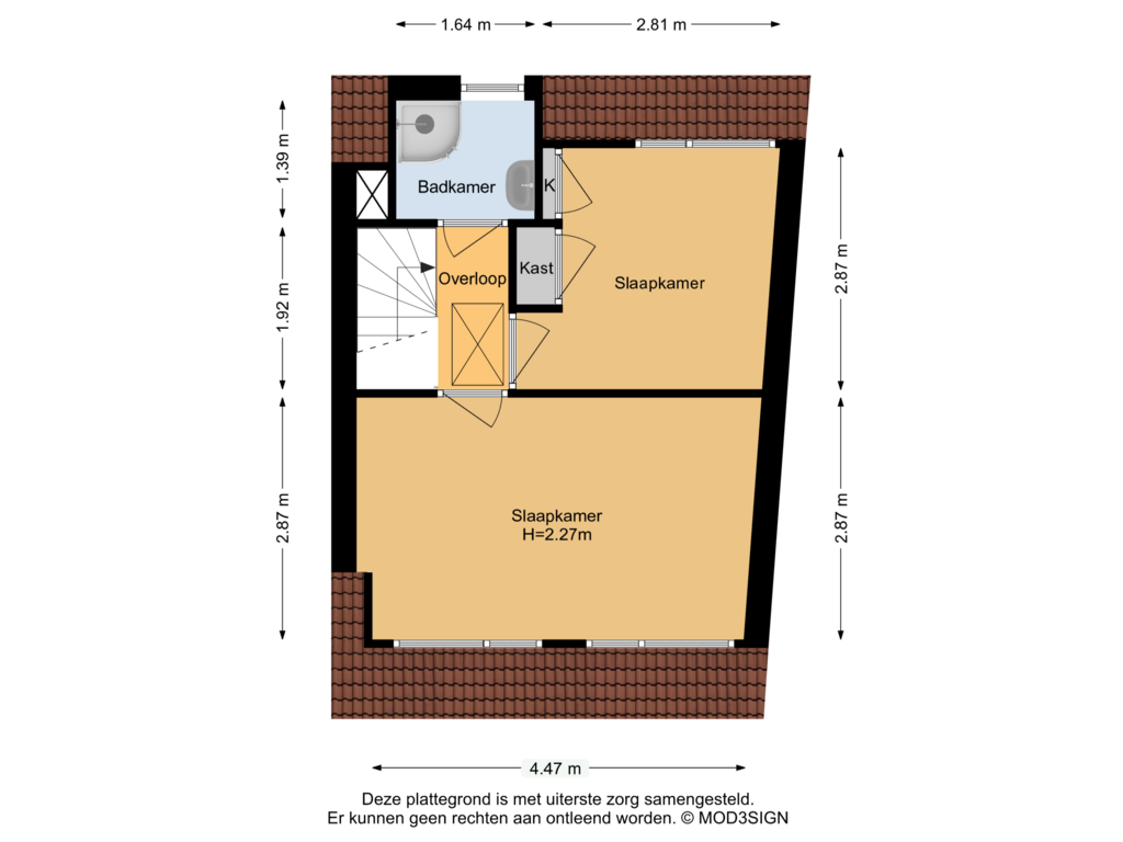 Bekijk plattegrond van Verdieping van Noormannenstraat 9