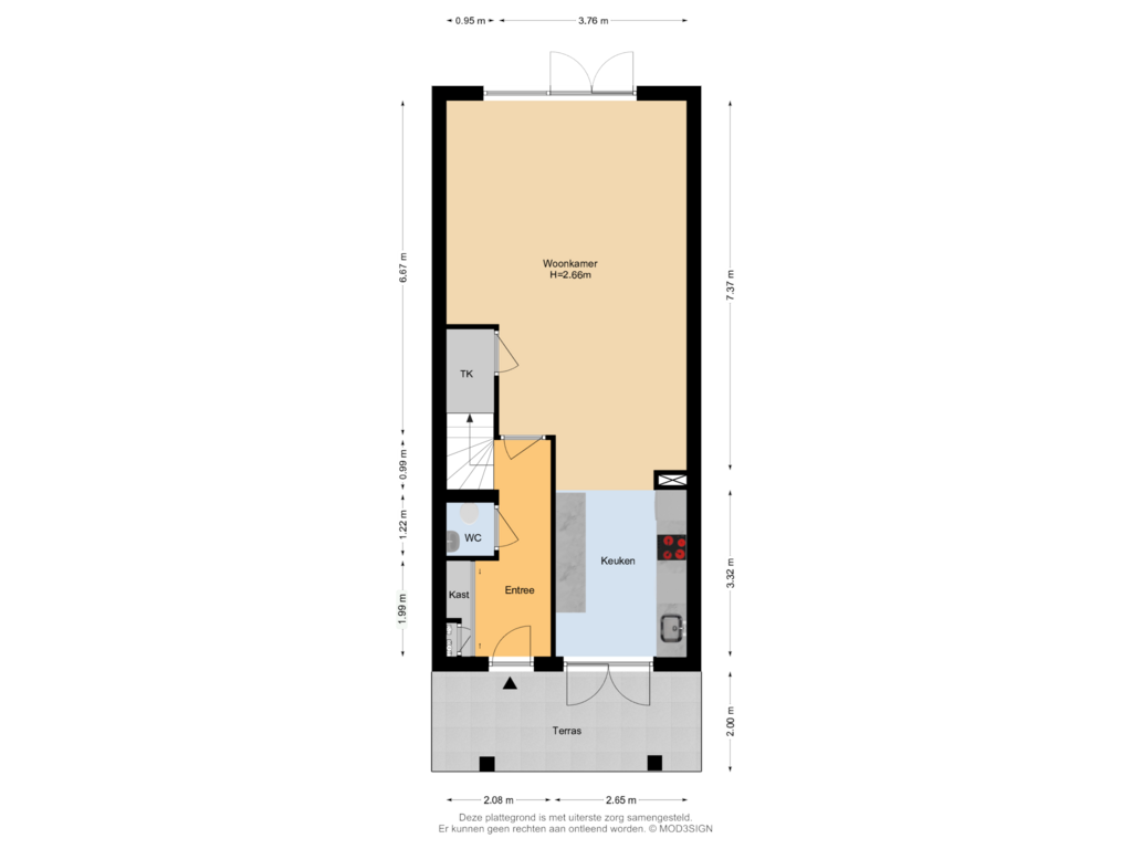 Bekijk plattegrond van Begane Grond van Peltenburgstraat 12