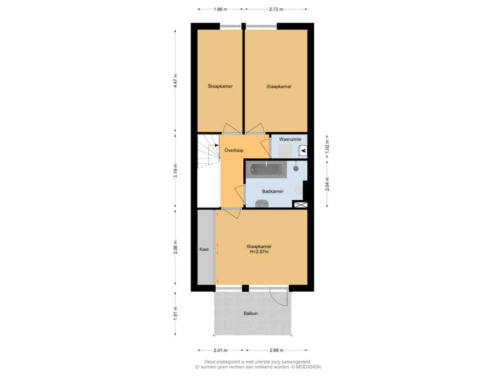 Bekijk plattegrond van 1e Verdieping van Peltenburgstraat 12