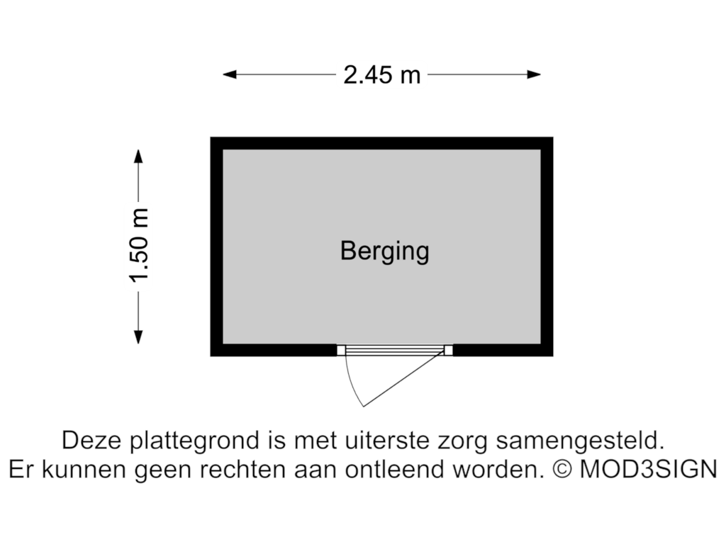 Bekijk plattegrond van Berging van Peltenburgstraat 12