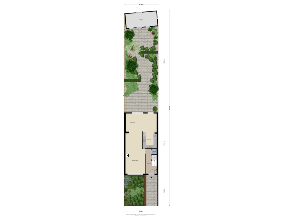 Bekijk plattegrond van Begane grond - Tuin van Marelaan 35