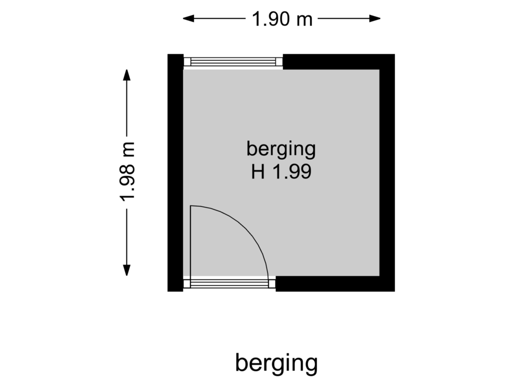 Bekijk plattegrond van berging van Loosduinse Hoofdstraat 274