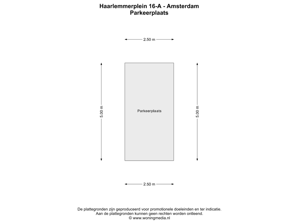 View floorplan of Parkeerplaats of Haarlemmerplein 16-A