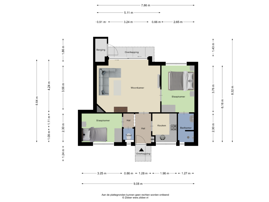 Bekijk plattegrond van Appartement van Dr. Van der Zandestraat 59